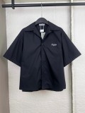 Balenciaga Classic Versatile Casual Letter Printed Short Sleeve Shirt