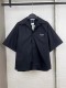 Balenciaga Classic Versatile Casual Letter Printed Short Sleeve Shirt