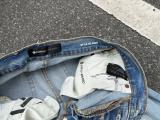 Purple Brand Unisex Classic Washed Micro Elastic Distressed Trumpet Jeans
