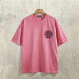 Chrome Hearts 26SS Fashion Patch Embroidered T-shirt Unisex Casual Loose Short Sleeve