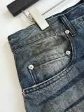Balenciaga New Couple High Street Patch Logo Letter Washed Wide Leg Jeans