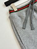 Gucci Couple Fashion Red Green Ribbon Embroidered Letter Straight Pants