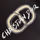 Dior Classic Logo Letter Printed T-shirt Unisex Casual Loose Short Sleeve