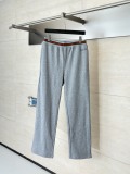 Gucci Couple Fashion Red Green Ribbon Embroidered Letter Straight Pants