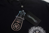 Chrome Hearts 26SS Fashion Embroidered Horseshoe Cross T-shirt Unisex Casual Loose Short Sleeve
