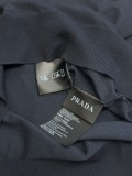 Prada Fashion Versatile Embroidered Logo Polo Collar Knitted Short Sleeve