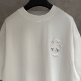 Chrome Hearts Fashion Patch Embroidered Cross T-shirt Unisex Casual Loose Short Sleeve