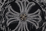 Chrome Hearts 26SS Fashion Embroidered Horseshoe Cross T-shirt Unisex Casual Loose Short Sleeve