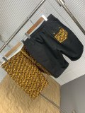 Fendi 26SS Classic Monster Double Sided Wearable Shorts Unisex Casual Drawstring Sports Pants