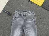 Purple Brand Unisex Classic Washed Embroidered Micro Elastic Horn Jeans