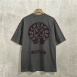 Chrome Hearts 26SS Fashion Patch Embroidered T-shirt Unisex Casual Loose Short Sleeve