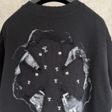 Chrome Hearts Fashion Patch Embroidered Cross T-shirt Unisex Casual Loose Short Sleeve