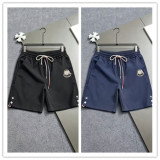 Moncler 26SS Classic Embroidered Logo Shorts Unisex Casual Drawstring Sports Pants
