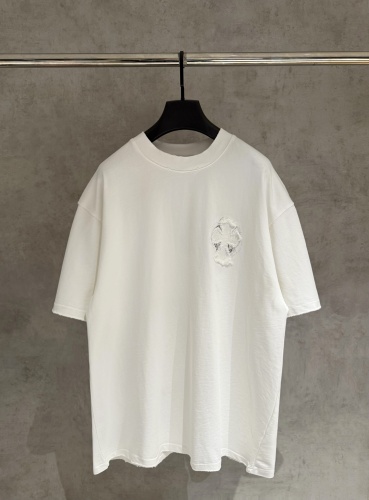 Chrome Hearts Fashion Patch Embroidered Cross T-shirt Unisex Casual Loose Short Sleeve
