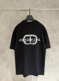 Dior Classic Logo Letter Printed T-shirt Unisex Casual Loose Short Sleeve