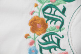 Chrome Hearts 26SS Fashion Embroidered Flower Horseshoe T-shirt Unisex Casual Loose Short Sleeve
