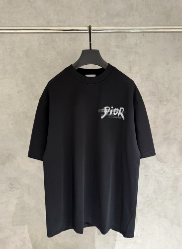 Dior Classic Logo Letter Printed T-shirt Unisex Casual Loose Short Sleeve