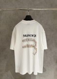 Balenciaga Classic Retro Hand Drawn Logo Printed Short Sleeve Unisex Casual Loose T-shirt