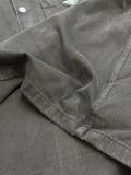 Prada Fashion Versatile Triangle Logo Denim Short Sleeved Shirt