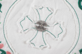Chrome Hearts 26SS Fashion Embroidered Flower Horseshoe T-shirt Unisex Casual Loose Short Sleeve