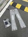 Purple Brand Unisex Classic Washed Spray Ink Micro Elastic Distressed Speaker Jeans