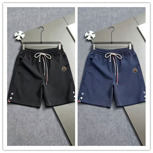 Moncler 26SS Classic Embroidered Logo Shorts Unisex Casual Drawstring Sports Pants