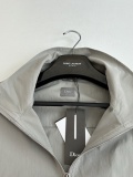 Dior 26SS Fashion Embroidered Logo Lightweight Stand Up Collar Zipper Jacket Unisex Casual Versatile Set