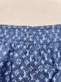 Louis Vuitton Classic Full Logo Printed Drawstring Shorts Couple Casual Breathable Mesh Sports Pants