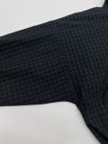 Balenciaga High Street Embroidered Logo Casual Plaid Coat Unisex Loose Stand up Collar Zipper Coat