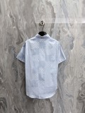 Louis Vuitton 26SS Fashion Chessboard Logo Jacquard Casual Versatile Short Sleeve Shirt