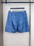 Louis Vuitton Classic Full Logo Printed Drawstring Shorts Couple Casual Breathable Mesh Sports Pants