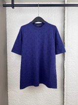 Louis Vuitton Classic Full Logo Jacquard Casual Versatile Knitted Short Sleeve Louis Vuitton Classic Full Logo Jacquard Casual Versatile Knitted Short Sleeve
