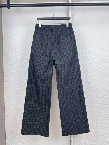 Balenciaga Fashion Checkered Alphabet Embroidered Drawstring Casual Pants