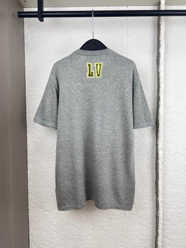 Louis Vuitton Fashion Dog Palm Logo Jacquard Casual Versatile Knitted Short Sleeve