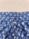 Louis Vuitton Classic Full Logo Printed Drawstring Shorts Couple Casual Breathable Mesh Sports Pants
