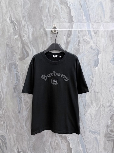 Burberry 26SS Classic Embroidery LogoT girl Unisex Casual Loose Short Sleeve