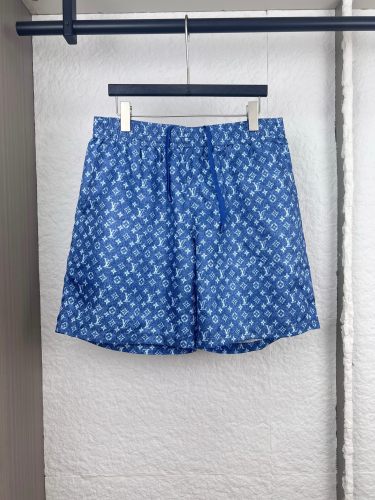 Louis Vuitton Classic Full Logo Printed Drawstring Shorts Couple Casual Breathable Mesh Sports Pants