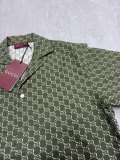 Gucci Classic Full GG Printed Casual Collar Short Sleeve Shirt