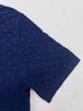 Louis Vuitton Fashion Embroidery Logo Checkerboard Jacquard Casual Versatile Knitted Short Sleeve