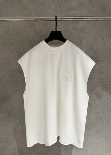 Chrome Hearts Classic Fashion Patchwork Embroidered Cross Casual Sleeveless Tank Top