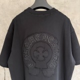 Chrome Hearts Classic Patchwork Embroidered Round Neck T-shirt Unisex Casual Versatile Short Sleeve
