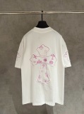 Chrome Hearts Fashion UV Color Change Embroidered Round Neck T-shirt Unisex Casual Versatile Short Sleeve