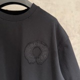 Chrome Hearts Classic Patchwork Embroidered Round Neck T-shirt Unisex Casual Versatile Short Sleeve