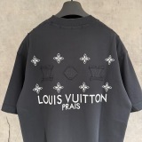 Louis Vuitton classic patch embroidered round neck T-shirt Unisex casual versatile short sleeved shirt