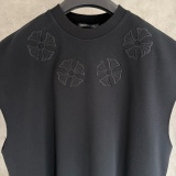 Chrome Hearts Classic Fashion Embroidered Cross Casual Sleeveless Tank Top