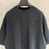 Louis Vuitton classic patch embroidered round neck T-shirt Unisex casual versatile short sleeved shirt
