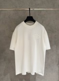 Balenciaga Fashion Patch Embroidered Round Neck T-shirt Unisex Casual Versatile Short Sleeve