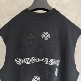 Chrome Hearts Classic Fashion Patchwork Embroidered Cross Casual Sleeveless Tank Top