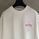 Chrome Hearts Fashion UV Color Change Embroidered Round Neck T-shirt Unisex Casual Versatile Short Sleeve
