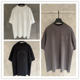 Chrome Hearts Classic Patchwork Embroidered Round Neck T-shirt Unisex Casual Versatile Short Sleeve